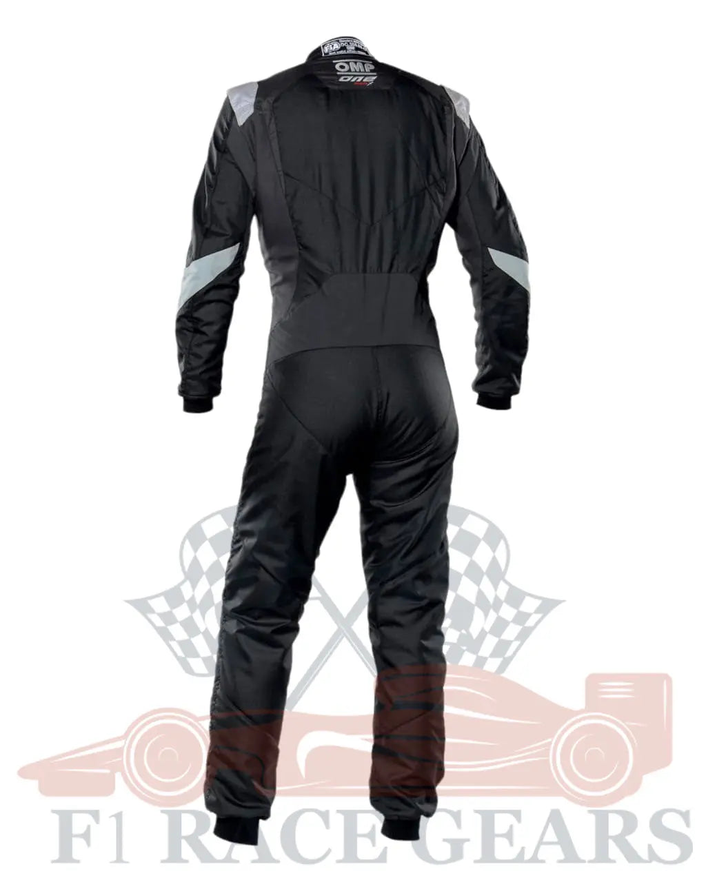 F1 Go kart embroidery OMP one Evo X professional replica kart race suit, black silver My Store