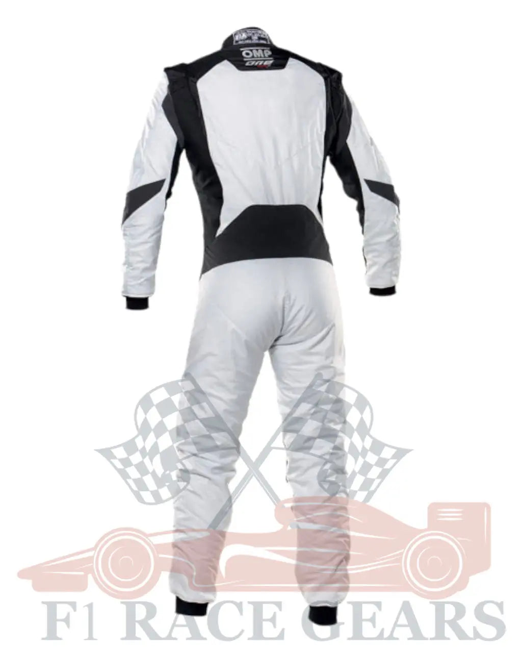 F1 Go kart embroidery OMP one Evo X professional replica kart race suit, silver black My Store