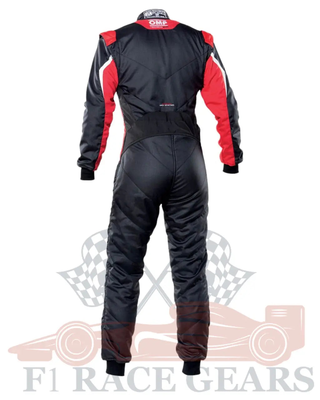 F1 Go kart embroidery OMP tecnica evo replica kart race suit, black red white My Store