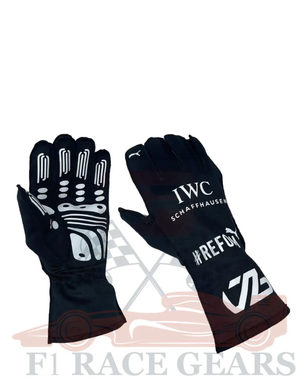 F1 Valtteri Bottas 2021 Replica Mercedes Race Gloves My Store