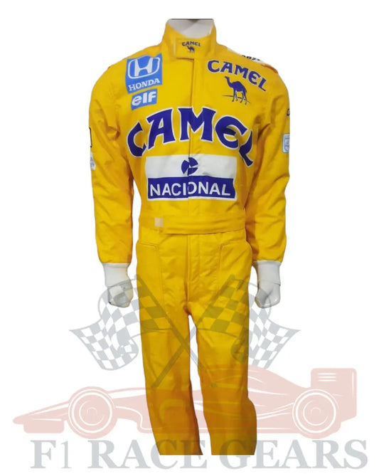 F1 ayrton senna 1987 replica printed Race suit My Store