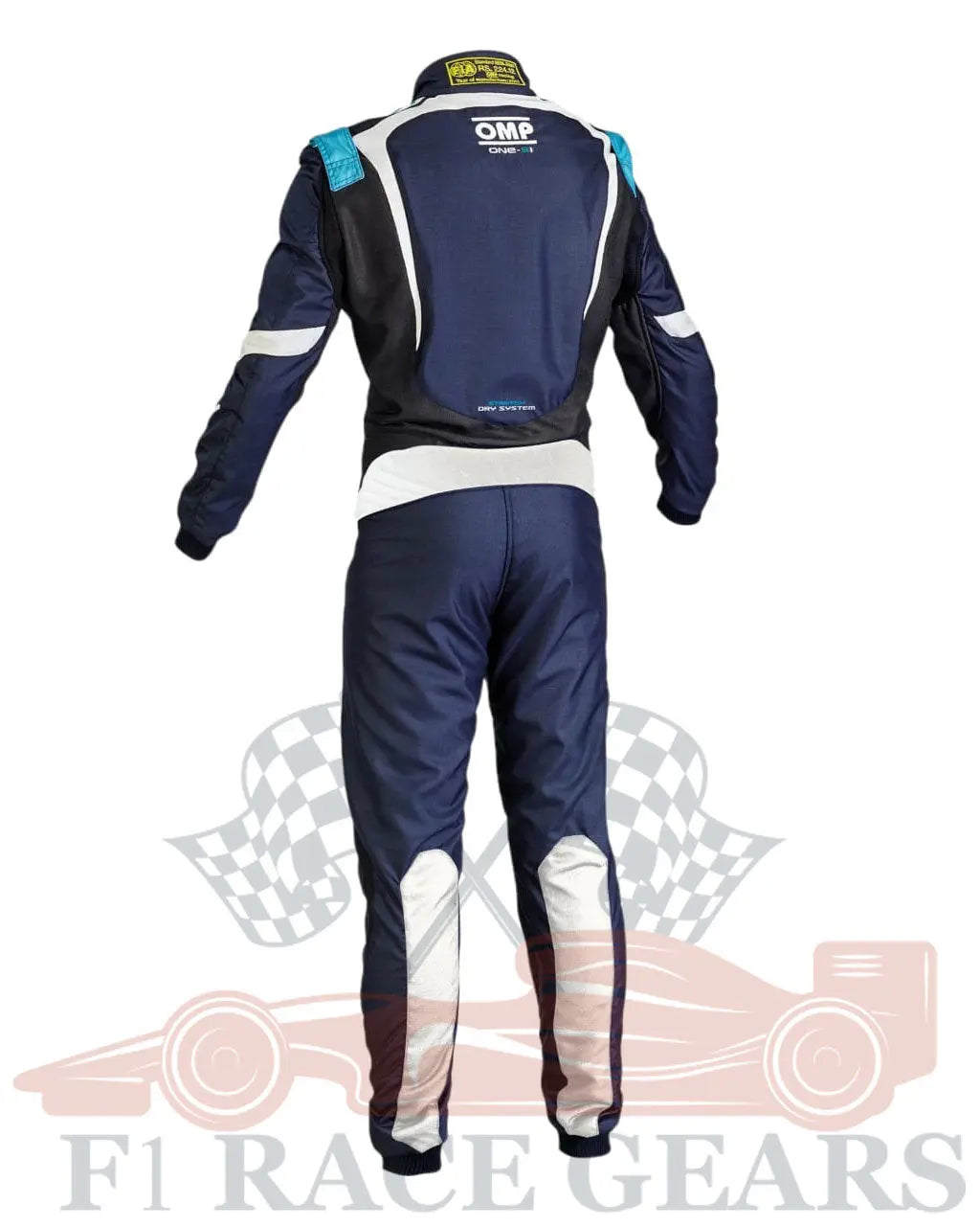 F1 go kart printed  omp one-S1 replica  race suit Navy blue white My Store