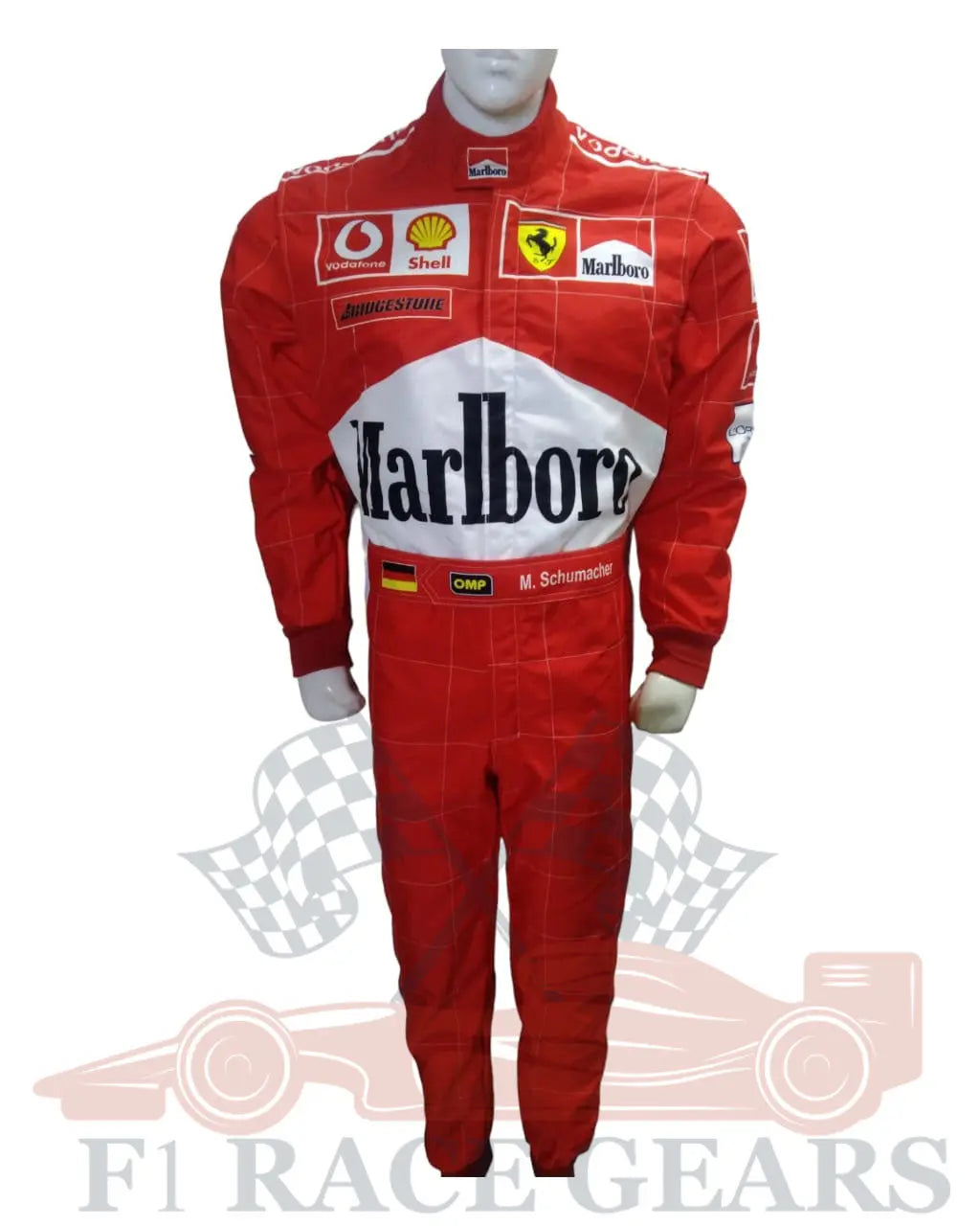 F1 Michael Schumacher 2004 replica printed race suit F1