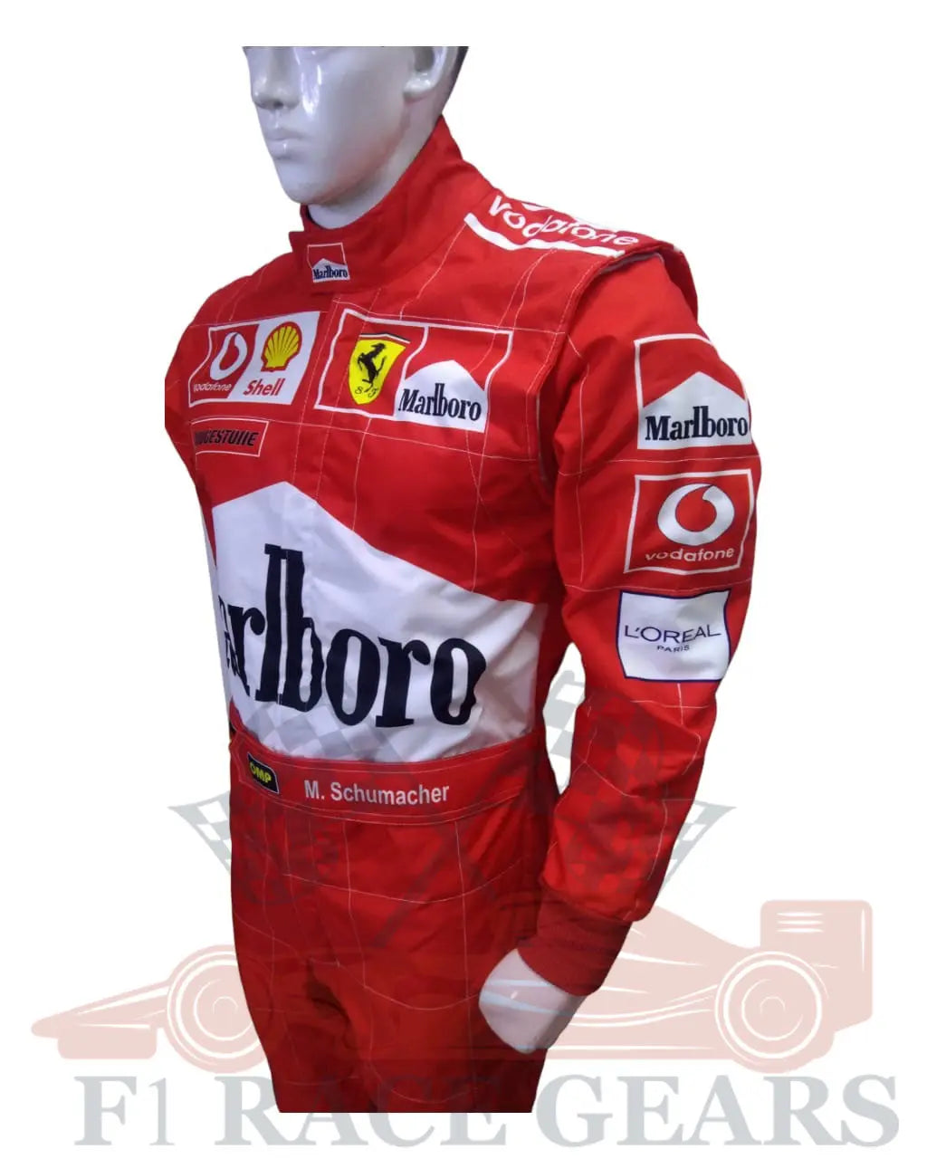 F1 Michael Schumacher 2004 replica printed race suit F1
