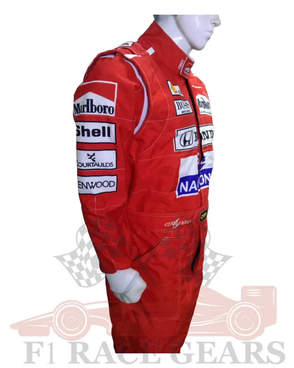 F1  go kart  ayrton senna 1991 replica printed Race suit For F1 Fans 