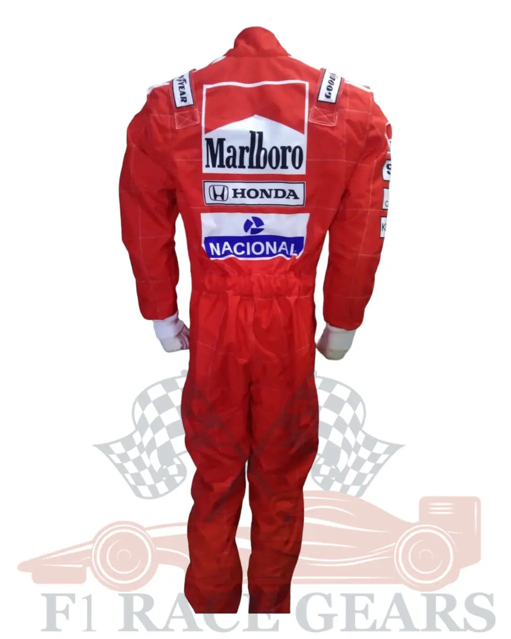 F1  go kart  ayrton senna 1991 replica printed Race suit For F1 Fans