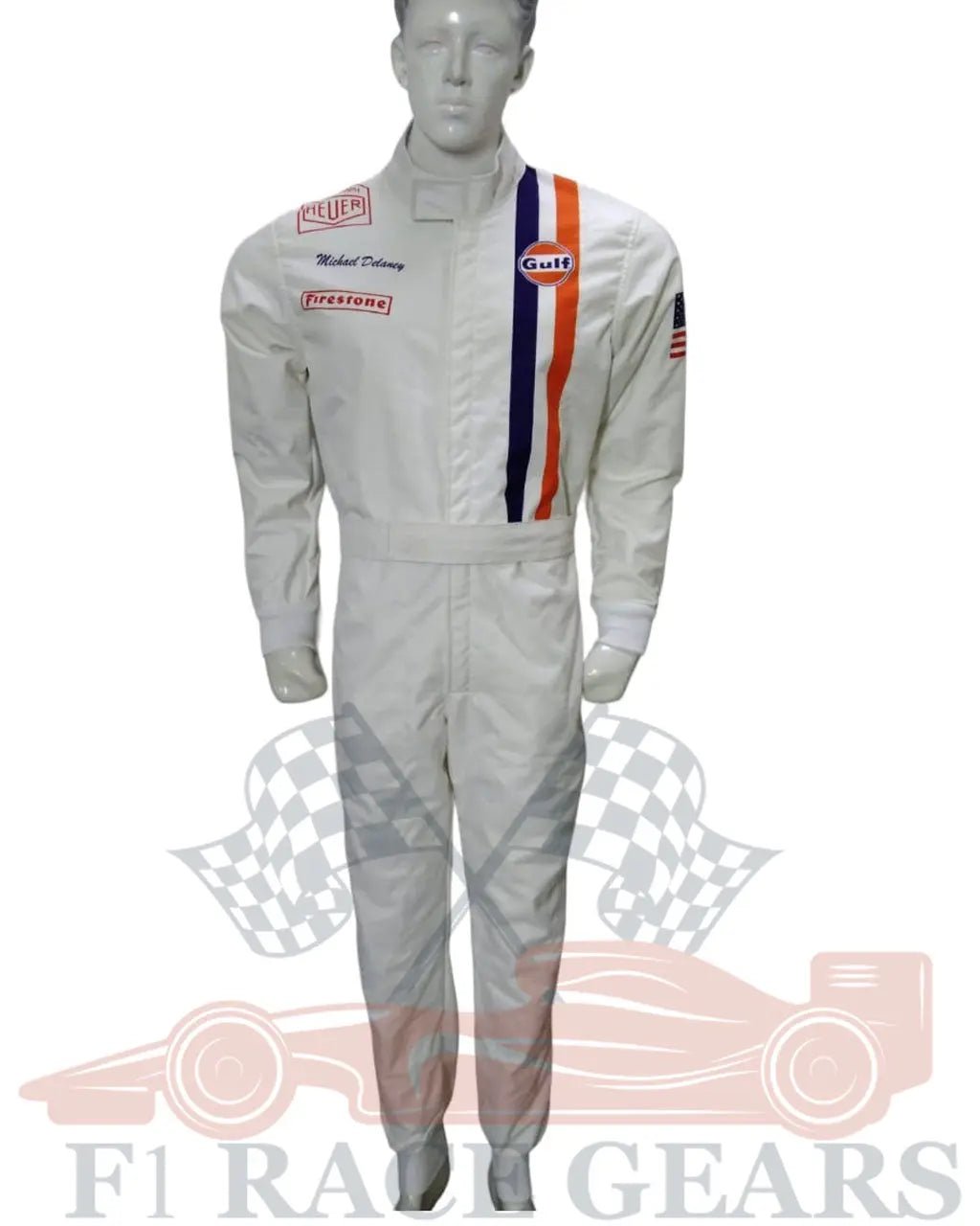 Go kart printed Gulf race suit - F1 RACE GEARSF1 Race Gears