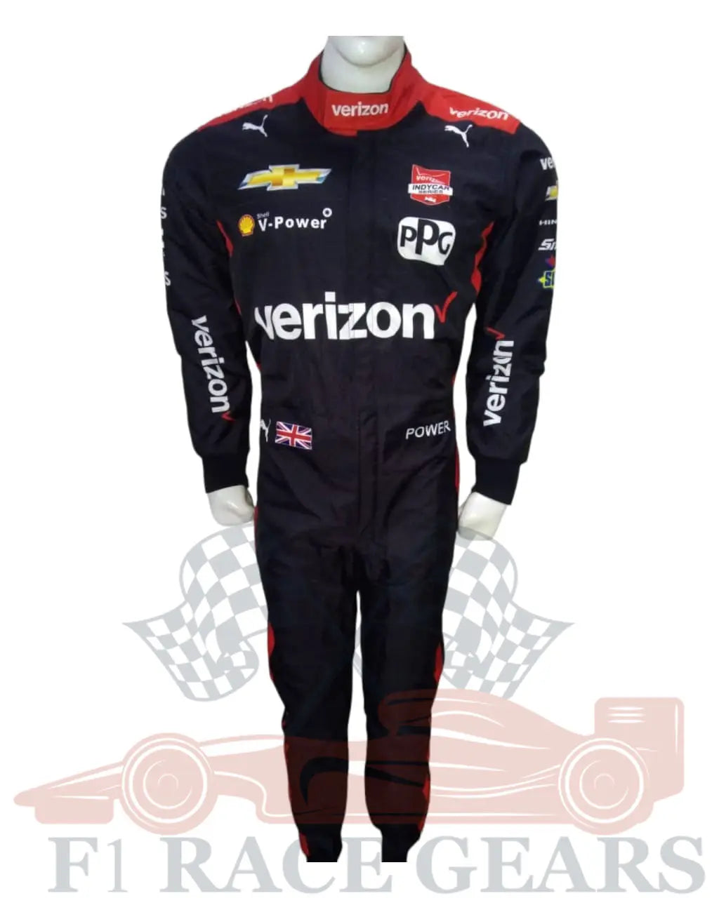 Go kart printed Verizon v power kart race suit My Store