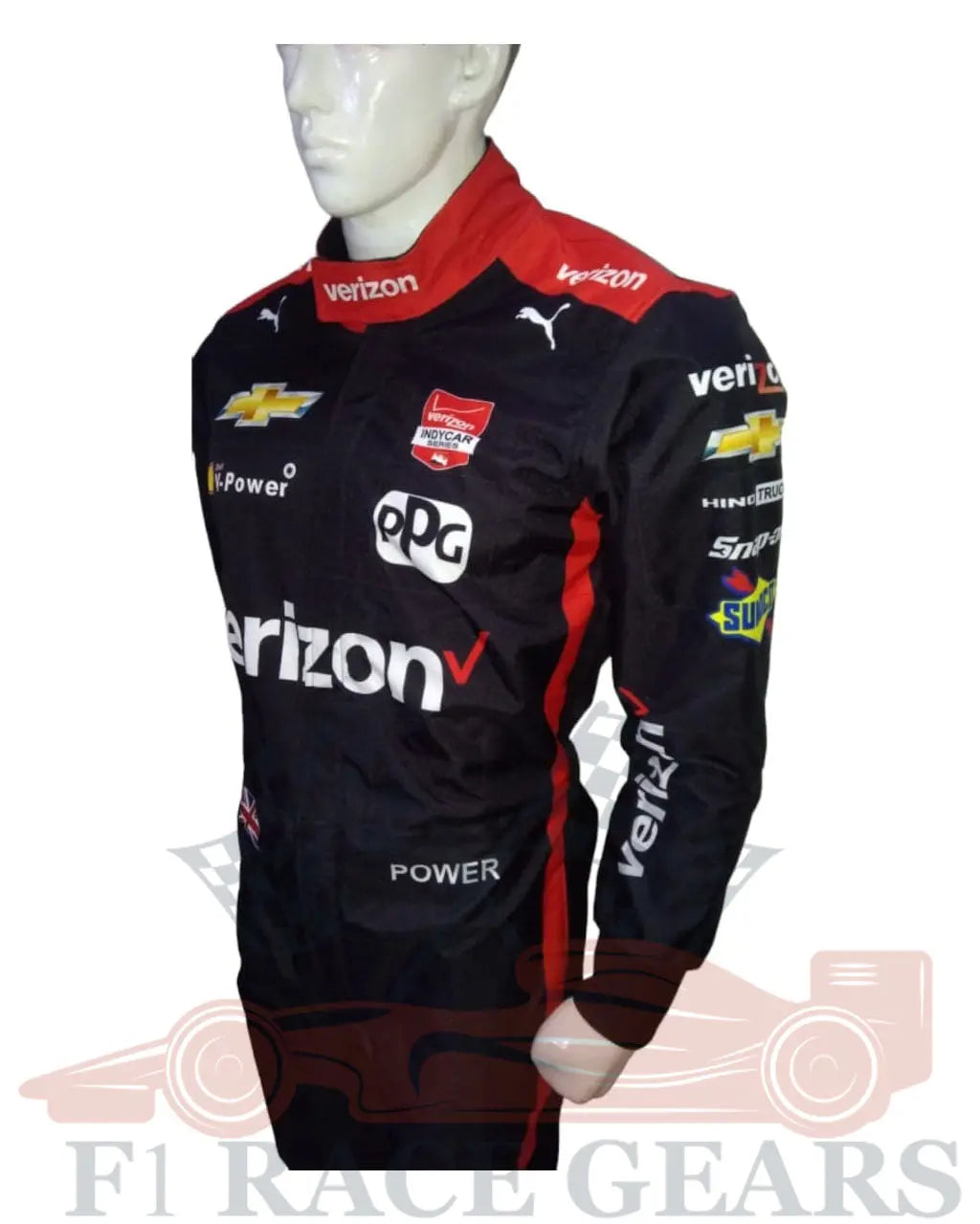 Go kart printed Verizon v power kart race suit My Store