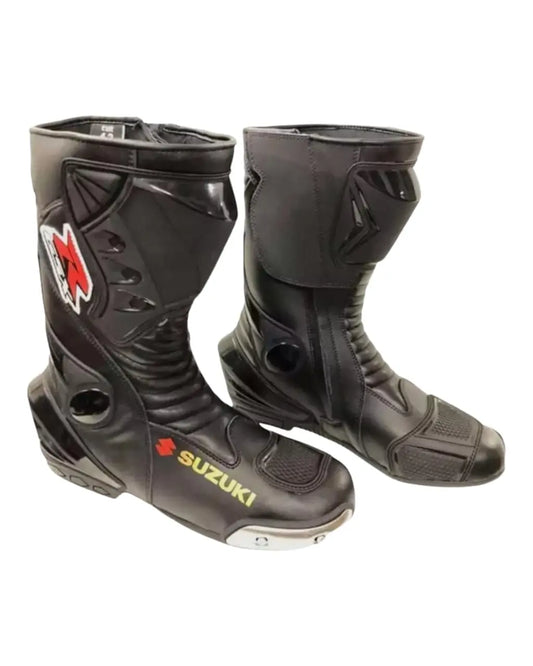 Mens Motorcycle Motorbike Racing Waterproof Leather Racing Boots My Store