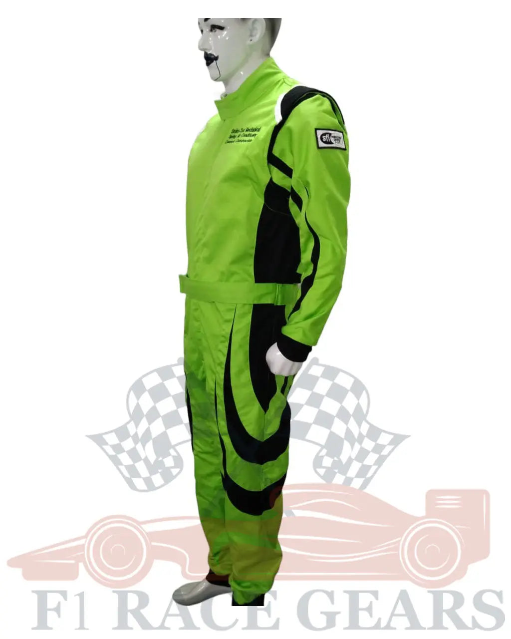 SFI custom  green black flame retardant 2 Lear fire proof motor sports race suit My Store