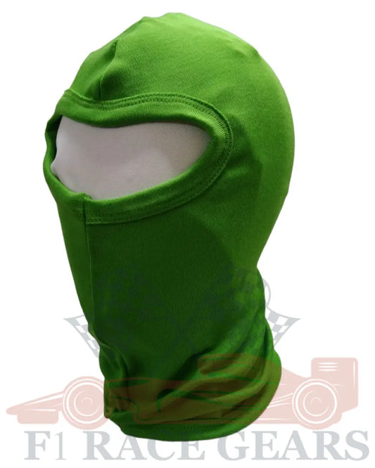 SFI fire proof nomex Balaclava green F1 RACE GEARS