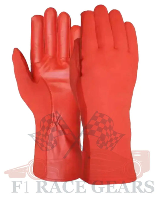 SFI nomex leather fire proof gloves Red My Store