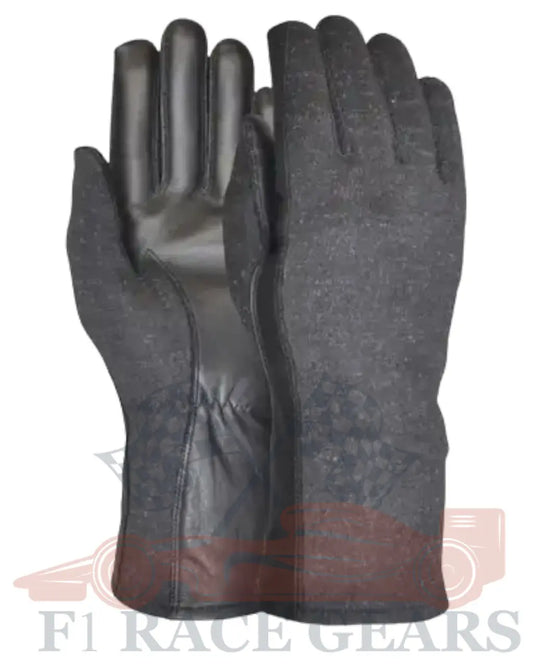 SFI nomex leather fire proof gloves black My Store