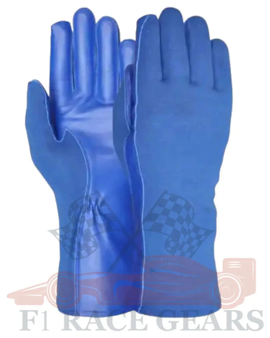 SFI nomex leather fire proof gloves blue My Store