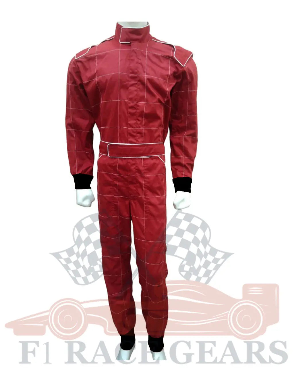 Sfi fire proof 1 Lear flame retardant go kart race suit Red My Store