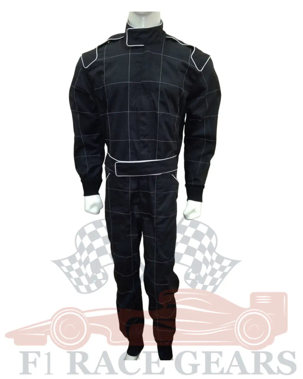 Sfi fire proof 1 Lear flame retardant go kart race suit black F1 RACE GEARS