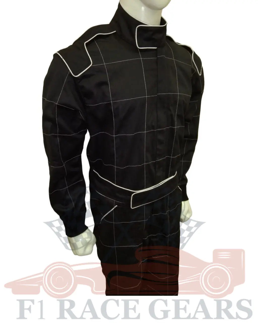 Sfi fire proof 1 Lear flame retardant go kart race suit black F1 RACE GEARS