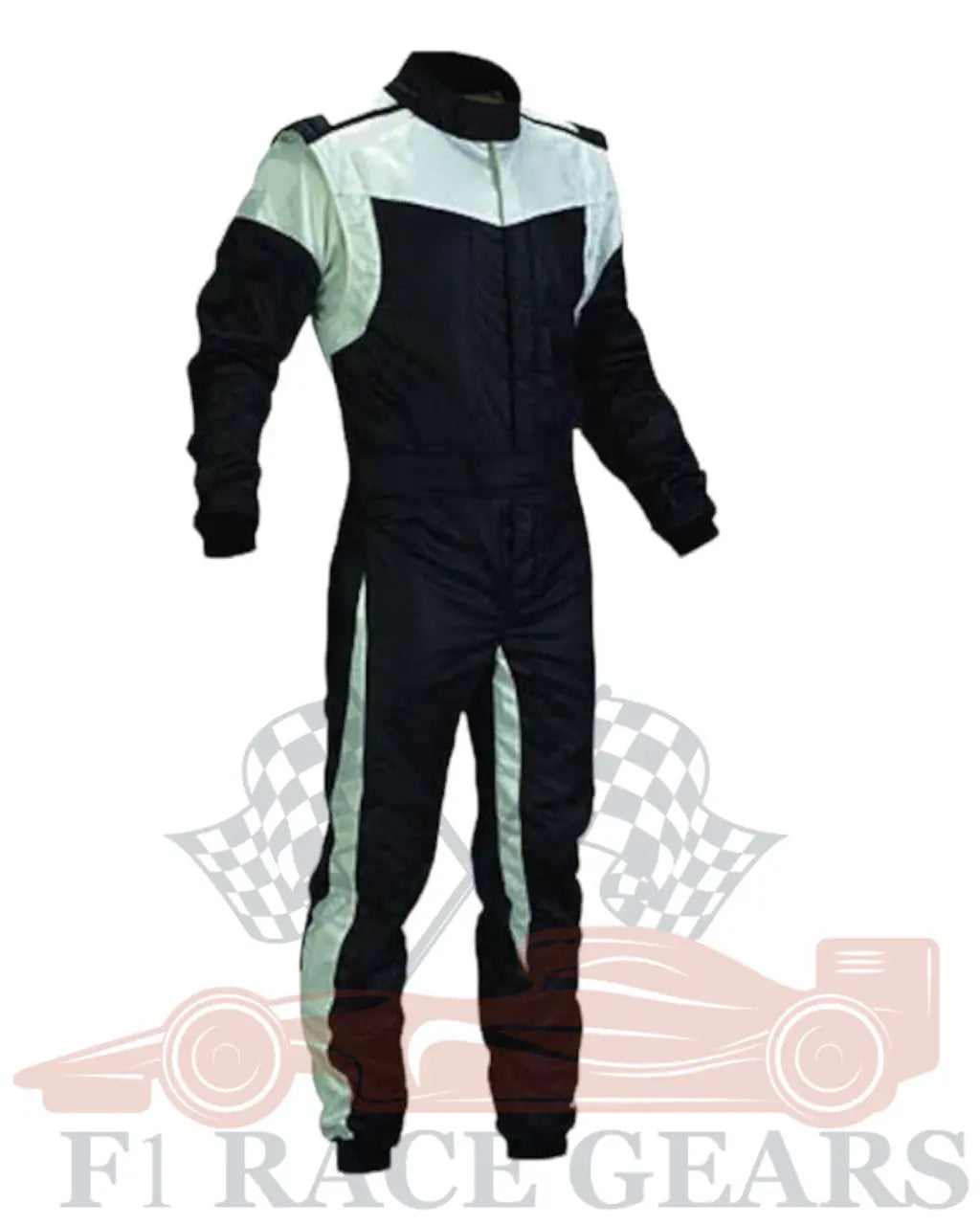 Sfi fire proof 1 Lear flame retardant go kart race suit black white My Store