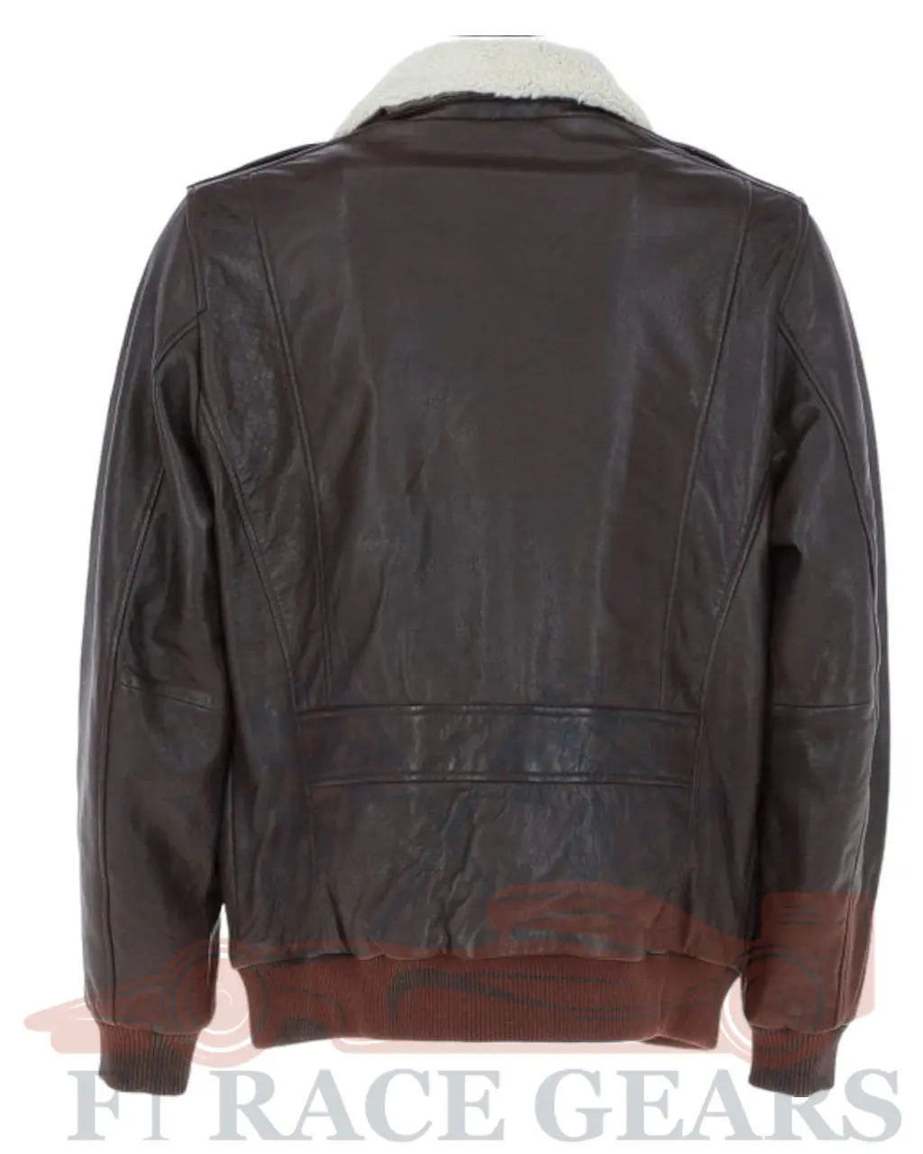 Leather Bomber Jacket With Detachable Collar Dk/Wine: Urban My Store